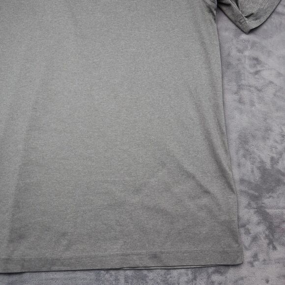 Greg Norman Shirt Mens L Gray Slit Chest Button Short Sleeve Collared Top - Picture 14 of 16